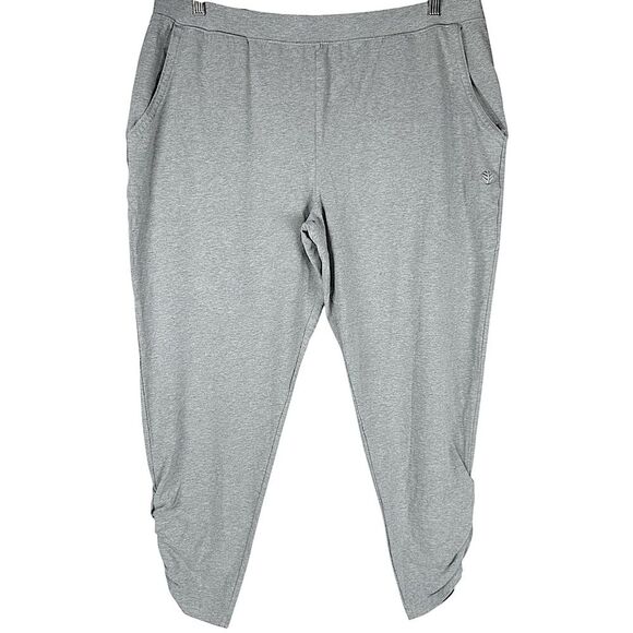 Coolibar Cafe Ruche Travel Lounge Sweat Pants in Grey Heather Women’s Size XL - Picture 2 of 9